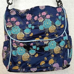 Mommy Bag kecci Convertible Diaper Bag backpack Navy Floral silky - small marks